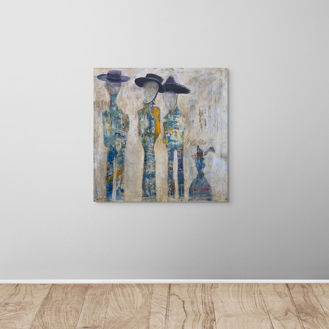 Tres Amiga con Perro Poster