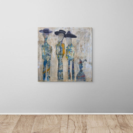 Tres Amiga con Perro Poster