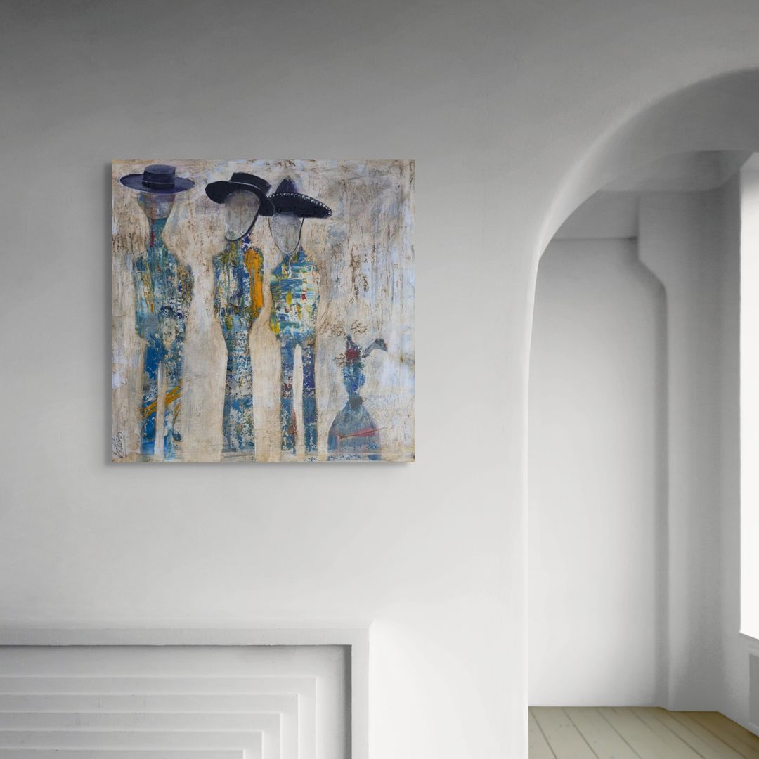 Tres Amiga con Perro