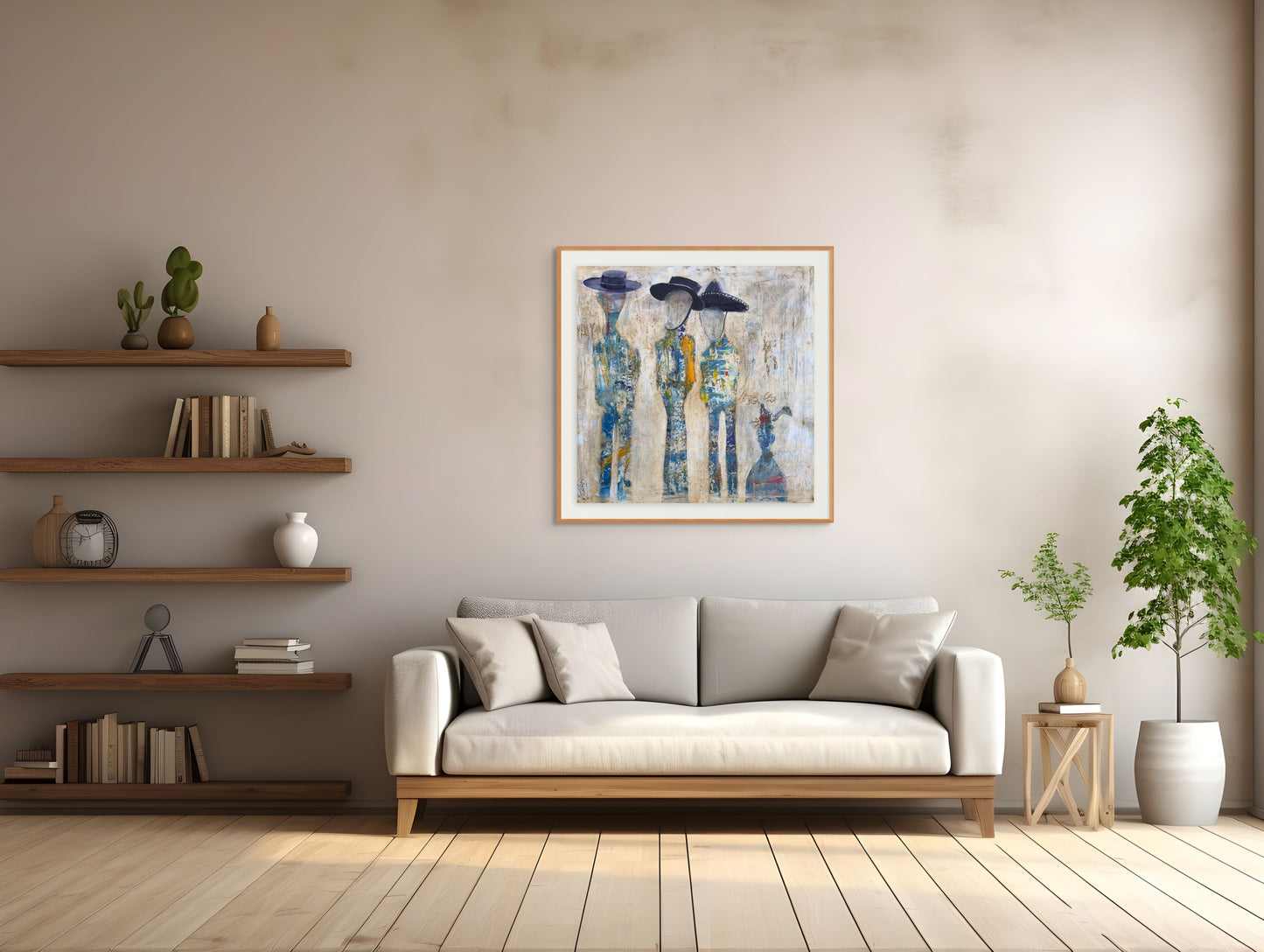 Tres Amiga con Perro